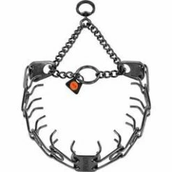 Ruffdog Sports HermSprenger Stainless Steel Black Ultra Plus Prong, Swivel Ring